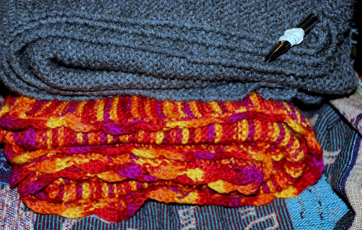Knitted blanket Knitting a border ThreadLover